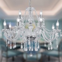 Silver Color Luxurious Candle Crystal Chandelier 15 Lights K9 Modern Crystal Chandelier For Dining Room Glass Ceiling Pendant