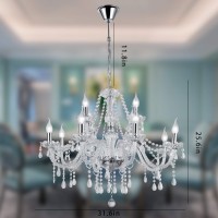 Silver Color Luxurious Candle Crystal Chandelier 15 Lights K9 Modern Crystal Chandelier For Dining Room Glass Ceiling Pendant