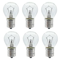 Lava Lamp Bulb, 6 Pack 25 Watt Lava Lamp Light Bulb, S11 E17 Base 120 Volt Lava Lamp Replacement Bulb For 14.5 Inch Glitter And Lava Lamps - Dimmable - Warm White