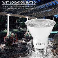 Luxrite 12 Pack Par20 Led Bulbs, 50W Equivalent, 4000K Cool White, Dimmable Led Spotlight Bulb, Indoor Outdoor, 7W, 500 Lumens, Wet Rated, E26 Standard Base, Ul Listed