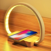 Senxiawinl Bedside Table Lamp With Usb Port, Table Light With Wireless Charger, Night Light With Touch Control 3 Color Modes&Stepless Dimming For Reading, Bedside, Bedroom, Living Room, Nightstands