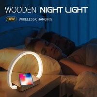 Senxiawinl Bedside Table Lamp With Usb Port, Table Light With Wireless Charger, Night Light With Touch Control 3 Color Modes&Stepless Dimming For Reading, Bedside, Bedroom, Living Room, Nightstands