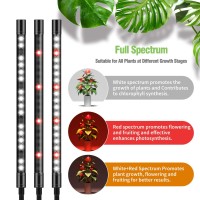 Frenan Grow Light With Stand, Grow Lights For Indoor Plants With Full Spectrum, 10 Dimmable Brightness, 4/8/12H Timer, 3 Switch Modes, Adjustable Gooseneck, Suitable For Various Plants Growth