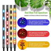 Grow Light With Stand, Frenan Grow Lights For Indoor Plant With Red Blue & Full Spectrum, 10 Dimmable Brightness, 4/8/12H Timer, 3 Switch Modes, Adjustable Gooseneck, Suitable For Various Plant Growth