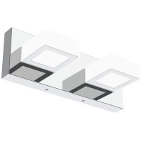 Ralbay Modern Led Vanity Light 2 Light Acrylic Stainless Steel For Bathroom Vanity Lighting Fixtures Cool White 6000K