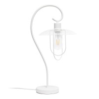 Lalia Home Modern Metal Scroll Table Lamp White