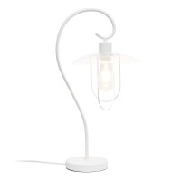 Lalia Home Modern Metal Scroll Table Lamp White