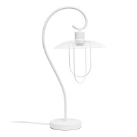 Lalia Home Modern Metal Scroll Table Lamp White