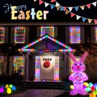 Jmexsuss Easter String Lights Battery Operated, With 8 Modes Remote Waterproof, 33Ft 100 Led Battery Christmas Lights Indoor Outdoor For Easter Home Tree Party Room Garden Decor, Multicolor