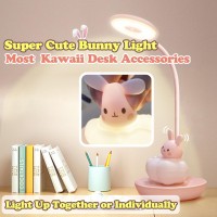 Comprafun Kids Desk Lamp Pink Dimming Desk Lamp For Girls With Exclusive Cartoon Look Cute Night Light For Kids Bedroom Eyec