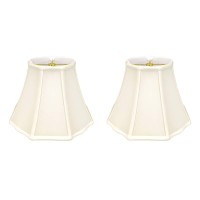 Royal Designs Inc Flare Bottom Outside Corner Scalloped Basic Lamp Shade Bso70116Eg2 9 X 16 X 12 Eggshell Set Of 2