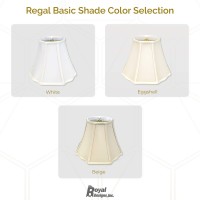 Royal Designs Inc Flare Bottom Outside Corner Scalloped Basic Lamp Shade Bso70116Eg2 9 X 16 X 12 Eggshell Set Of 2