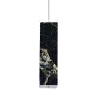 Himalayan Marble Rectangular Light Pull - Black