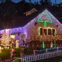 Toodour Icicle Christmas Lights 100Ft 1224 Led 8 Modes Icicle String Lights With 204 Drops Window Curtain Fairy Icicle Lights