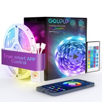 Gupup 65.6 Ft Led Strip Lights,Bluetooth Led Lights For Bedroom, Color Changing Light Strip With Music Sync, Phone Controller And Ir Remote(App+Remote +Mic).