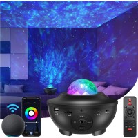 Galaxy Projector Star Projector For Bedroom, Starry Night Light Projector For Kids, Large Coverage Bluetooth Star Projector For Ceiling, Compatible With Alexa & Google, Ideal Gift For Christmas Decor