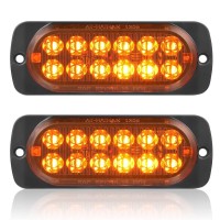 Athaihan Pack Of 2 Aluminum Housing Amber Led Trailer Turn Signal Brake Parking Side Maker Lights Dot Compliant Waterproof Sur