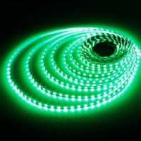 Yunbo Green Led Strip Light 4Mm Narrow Width, Dc 12V 16.4Ft/5M 600 Leds Smd 2835 Cuttable Non-Waterproof Led Tape Light For Bedroom Kitchen Cabinet Lighting Decoration