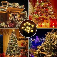 Flacchi Battery Christmas Lights Battery Operated 66Ft 200 Led String Lights Waterproof 8 Modes Auto Timer For Christmas Tree