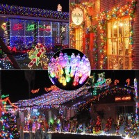 Flacchi Multicolor Christmas Lights 100 Led 33 Ft Battery Operated String Lights Waterproof 8 Modes & Auto Timer Mini Lights For Party, Xmas Decorations, Outdoor & Indoor Decor