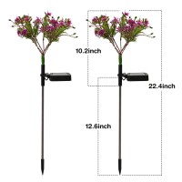 Doingart Solar Phalaenopsis Garden Lights Outdoor Decorative, Outdoor Solar Flower Lights For Patio, Garden, Yard, Lawn, Pathway (2Pcs)