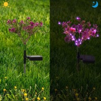 Doingart Solar Phalaenopsis Garden Lights Outdoor Decorative, Outdoor Solar Flower Lights For Patio, Garden, Yard, Lawn, Pathway (2Pcs)