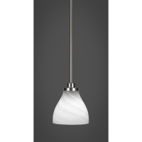 Odyssey 1 Light Mini Pendant In Brushed Nickel Finish With 6.25