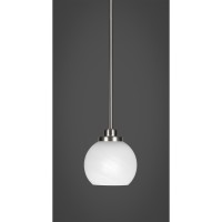 Odyssey 1 Light Mini Pendant In Brushed Nickel Finish With 5.75