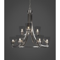 Paramount 9 Light Chandelier In Brushed Nickel Finish With 4.5