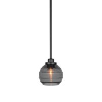 Odyssey 1 Light Mini Pendant In Matte Black Finish With 6