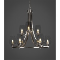 Paramount 9 Light Chandelier In Brushed Nickel Finish With 5