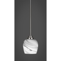 Odyssey 1 Light Mini Pendant In Brushed Nickel Finish With 6