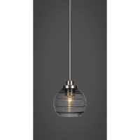 Odyssey 1 Light Mini Pendant In Brushed Nickel Finish With 6