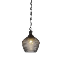 Zola Chain Hung Pendant In Matte Black Finish With 9