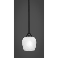 Odyssey 1 Light Mini Pendant In Matte Black Finish With 6