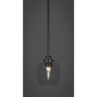 Odyssey 1 Light Mini Pendant In Matte Black Finish With 6