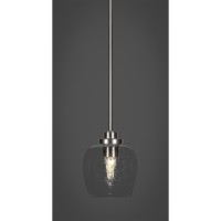 Odyssey 1 Light Mini Pendant In Brushed Nickel Finish With 6