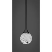 Odyssey 1 Light Mini Pendant In Matte Black Finish With 5.75