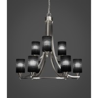 Paramount 9 Light Chandelier In Brushed Nickel Finish With 4