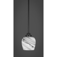 Odyssey 1 Light Mini Pendant In Matte Black Finish With 6