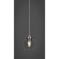 Odyssey 1 Light Mini Pendant In Brushed Nickel Finish With 5.75