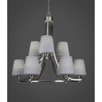 Paramount 9 Light Chandelier In Brushed Nickel Finish With 6