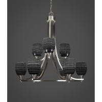 Paramount 9 Light Chandelier In Brushed Nickel Finish With 5