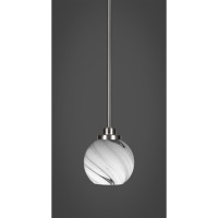 Odyssey 1 Light Mini Pendant In Brushed Nickel Finish With 5.75