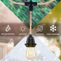 Industrial Triple Ceiling Pendant Light,Vintage Weatherproof Hanging Light Kit Fixture With Plug In Hemp Rope Cord,Diy Outdoor Fireproof Chandelier For Garden, Backyard,Living Room (Ul Listed,E26)