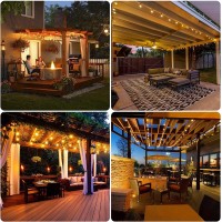 Hidixon 100Ft Outdoor String Lights Waterproof Patio Lights,Shatterproof Led Outside Globes Ul Listed Exterior, Indoor Lighting Backyard Bistro Party