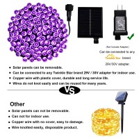 Twinkle Star Solar String Lights Halloween Decoration 98Ft 300 Led 8 Modes Solar Powered Starry Fairy Light Waterproof Outdoor