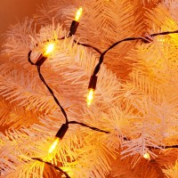 Blissun Halloween Lights 50Count Black Wire Light Set Battery Operated Halloween Mini String Light With 8 Modes 16 Ft Fairy