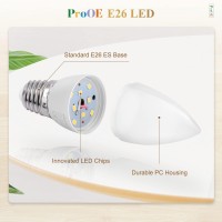 Dicuno Prooe Eye-Protected E26 Led Bulb, High Cri 98, 5W E26 Candle Bulb, Daylight White 5000K, C37 40W Halogen Equivalent Decorative Light Bulb Replacement For Chandelier, Non-Dimmable 2 Pack