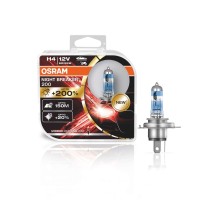 Osram Night Breaker 200, H4, 200% More Brightness, Halogen Headlight Lamp, 64193Nb200-Hcb, 12V, Duo Box (2 Lamps), Bianco